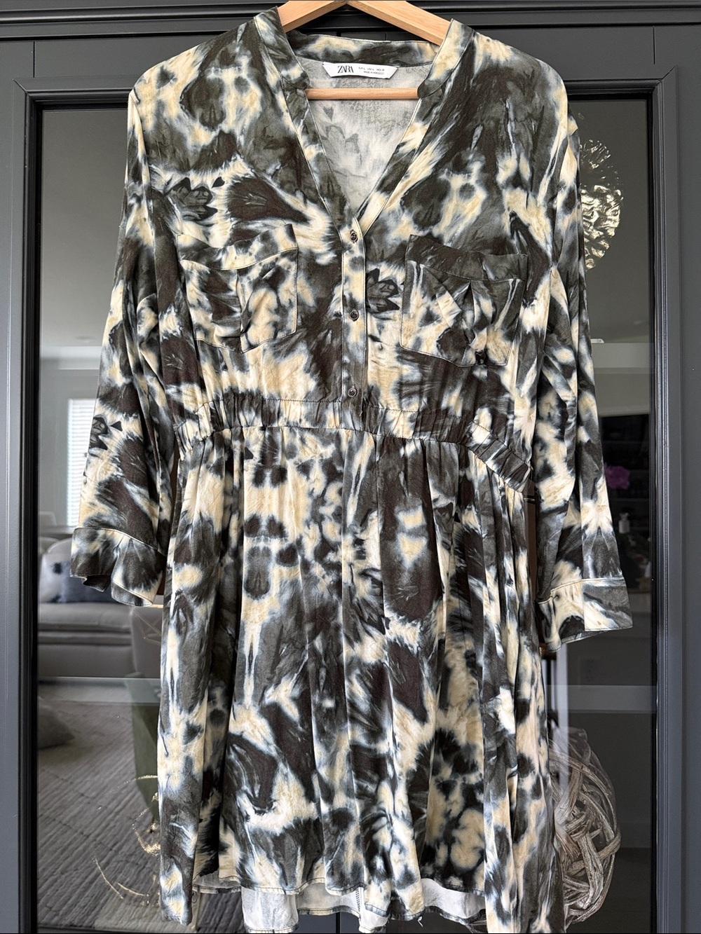 Zara Tie-Dye Mini in Black and Cream